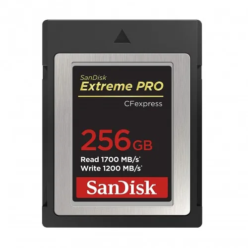 SanDisk Extreme Pro CFexpress 256GB 1700 MB/s Compact Flash Type-B Memory Card (SDCFE-256G-GN4NN)